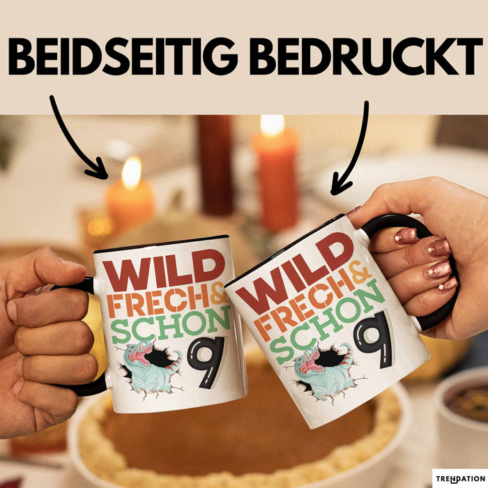 9. Geburtstag Geschenk Tasse Becher Wild Frech Und Schon 9 Trendation
