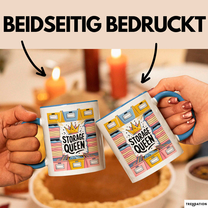 Haushalts Organisator Tasse Geschenk Lustige Geschenkidee Spruch Für Ordentliche Zuhause Liebhaber Blau Trendation