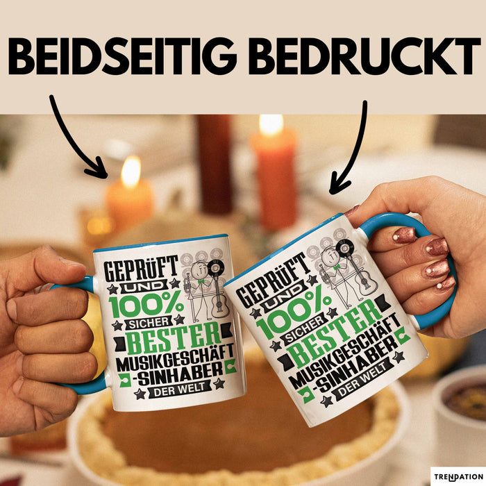 Musikgeschäftsinhaber Geschenk Lustiger Spruch für Musikgeschäftsinhaber Geschenkidee Bester Musikgeschäftsinhaber Der Welt Blau Trendation