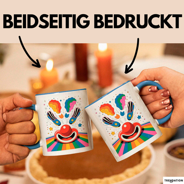 Clown Tasse Geschenk Lustige Geschenkidee Spruch Für Zirkus Humor Liebhaber Blau Trendation