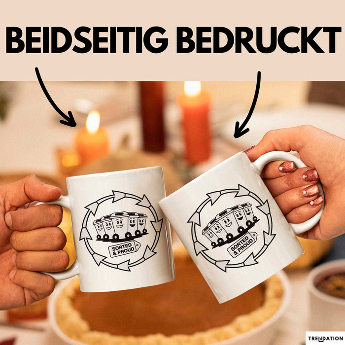 Recycling Fan Tasse Geschenk Lustige Geschenkidee Spruch Für Umwelt Recycler Weiß Trendation