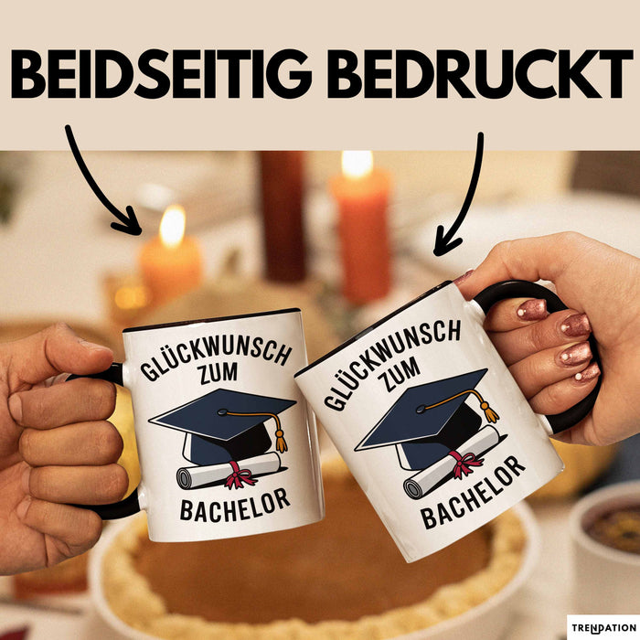 Schüler Abschluss Tasse Geschenk Lustige Geschenkidee Spruch Glückwunsch Zum Bachelor Trendation