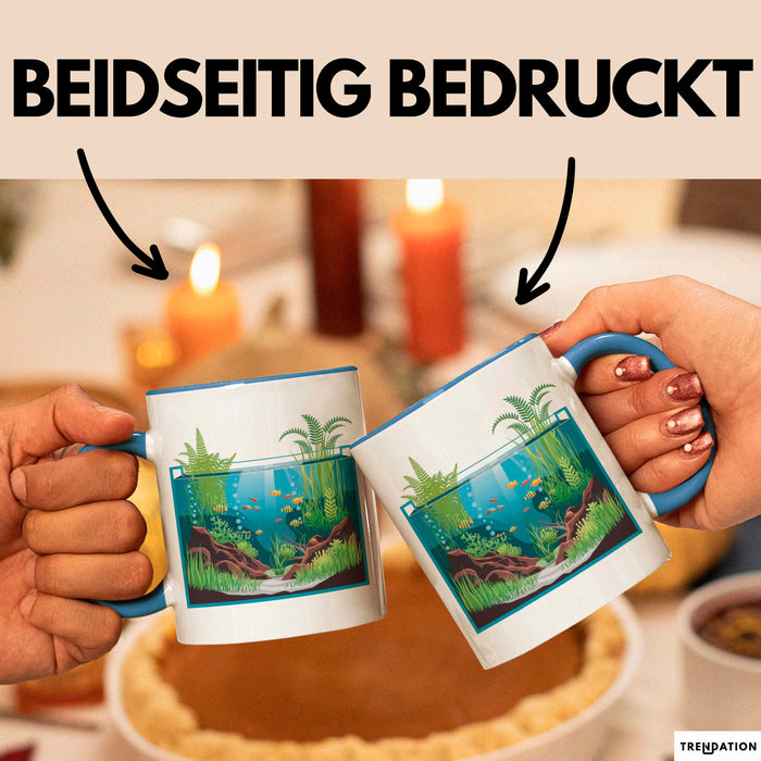 Aquascaper Tasse Geschenkidee für Unterwasser Garten Fan Blau Trendation