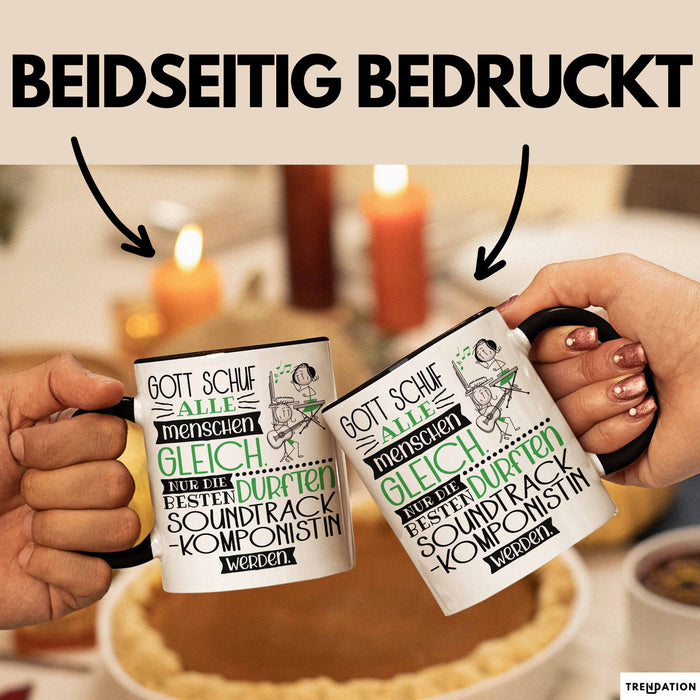 Soundtrack-Komponistin Geschenk Becher Tasse Gott Schuf Alle Menschen Gleich Nur Die Besten Durfeten Soundtrack-Komponistin Werden Geschenkidee Lustig Trendation
