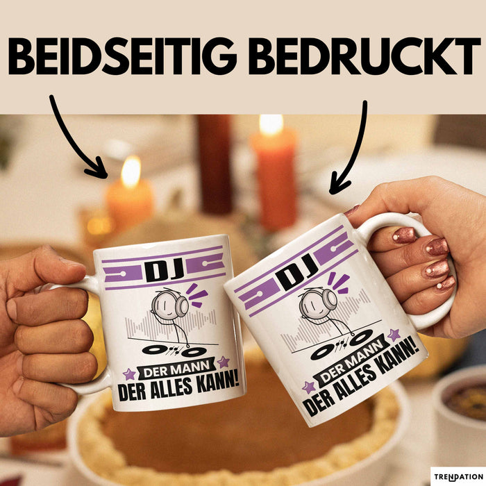 DJ Tasse Geschenk für DJ Der Mann Der Alles Kann Geschenkidee zum Geburtstag Weiß Trendation