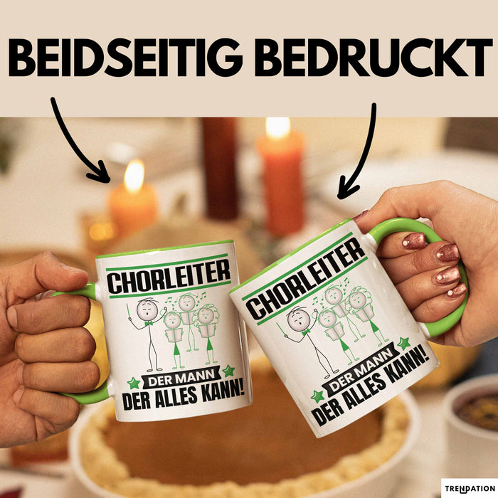 Chorleiter Tasse Geschenk für Chorleiter Der Mann Der Alles Kann Geschenkidee zum Geburtstag Grün Trendation