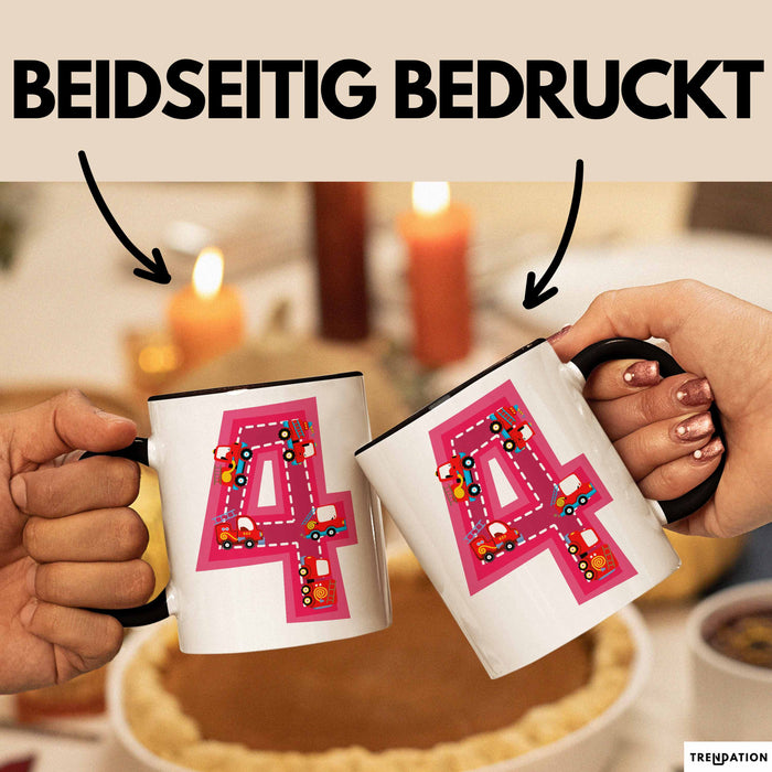 4. Geburtstag Tasse Geschenk Mädchen Jungs 4Er Geburstagsgeschenk Becher Trendation
