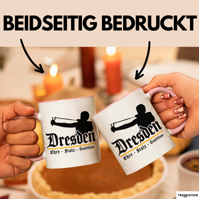 Dresden Fußball Tasse Geschenk Lustige Geschenkidee Spruch Ehre Stolz Tradition Rosa Trendation