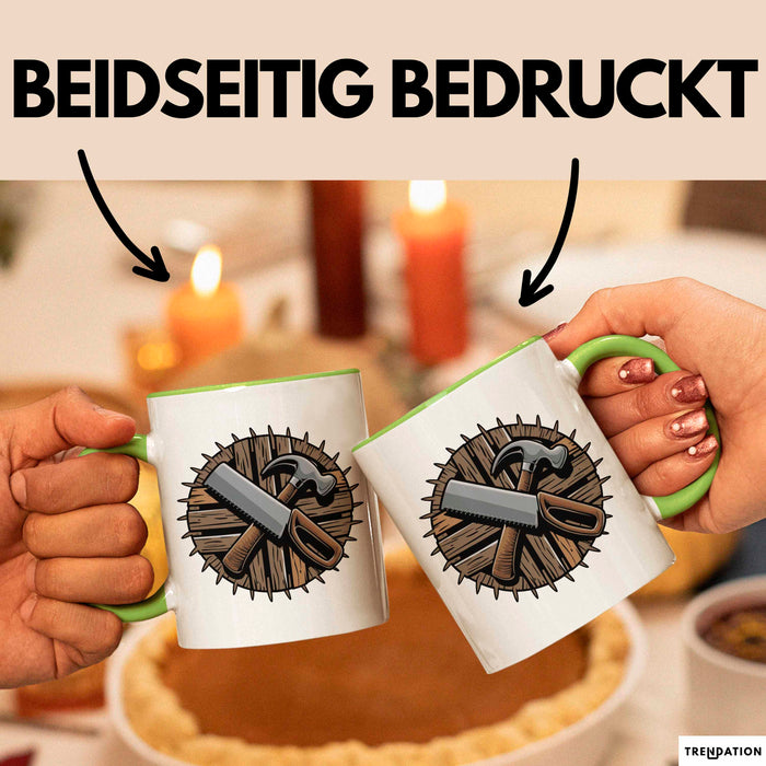 Zimmerer Tasse Geschenkidee Holzverarbeitung Experte Geschenkidee Lustig Grün Trendation
