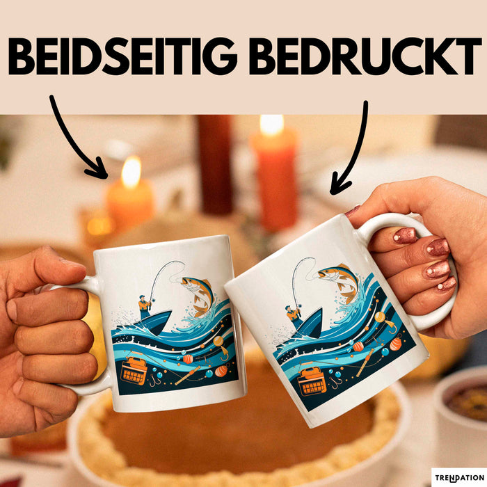 Angler Tasse Geschenk Lustige Geschenkidee Spruch Für Angel Liebhaber Weiß Trendation
