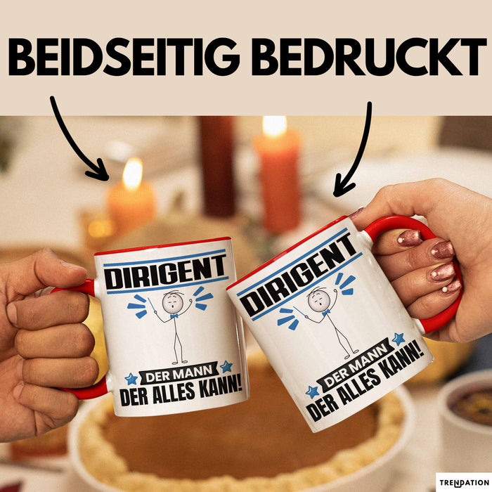Dirigent Tasse Geschenk für Dirigent Der Mann Der Alles Kann Geschenkidee zum Geburtstag Rot Trendation