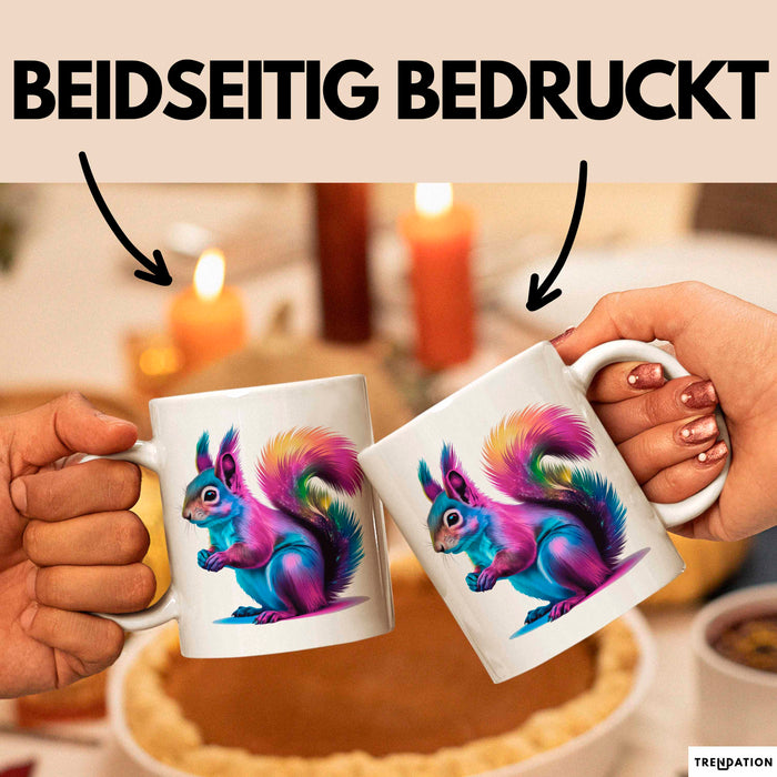Eichhörnchen Tierliebhaber Tasse Geschenk Lustige Geschenkidee Spruch Weiß Trendation
