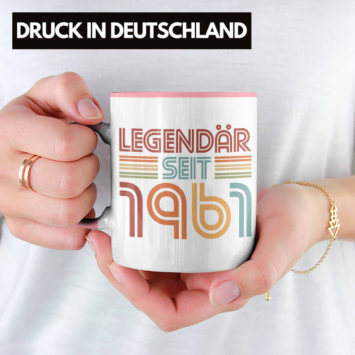 Trendation - 60. Geburtstag Tasse Frau Männer Geschenk 60er Geschenkidee 60 Mutter Vater Mann Frauen Lustig Geschenke Deko Rosa Trendation