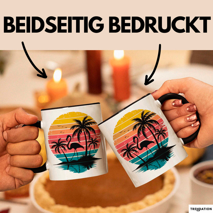 Flamingo Tier Tasse Geschenk Lustige Geschenkidee Spruch Schwarz Trendation
