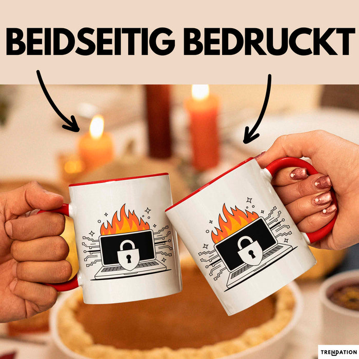 Cybersecurity Experte Tasse Geschenk Lustige Geschenkidee Spruch Für Sicherheits Profis Rot Trendation