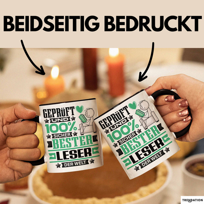 Leser Geschenk Lustiger Spruch für Leser Geschenkidee Bester Leser Der Welt Schwarz Trendation