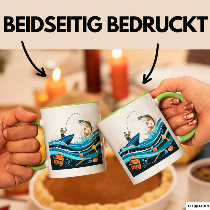 Angler Tasse Geschenk Lustige Geschenkidee Spruch Für Angel Liebhaber Grün Trendation