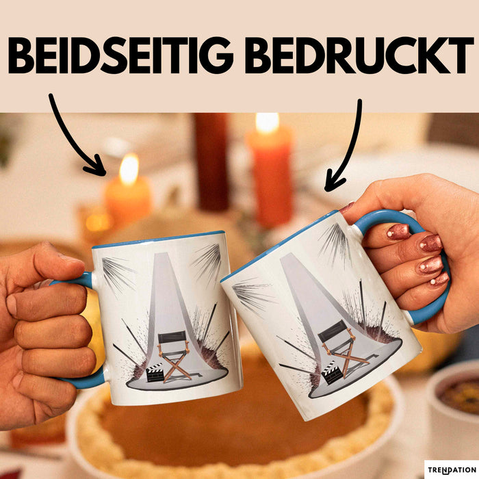 Film Regisseur Tasse Geschenk Lustige Geschenkidee Spruch Für Film Macher Blau Trendation