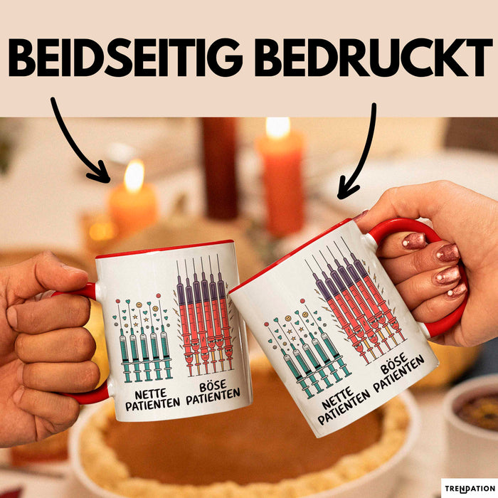 Pflegekraft Arzt Tasse Geschenkidee Nervige Patienten Rot Trendation