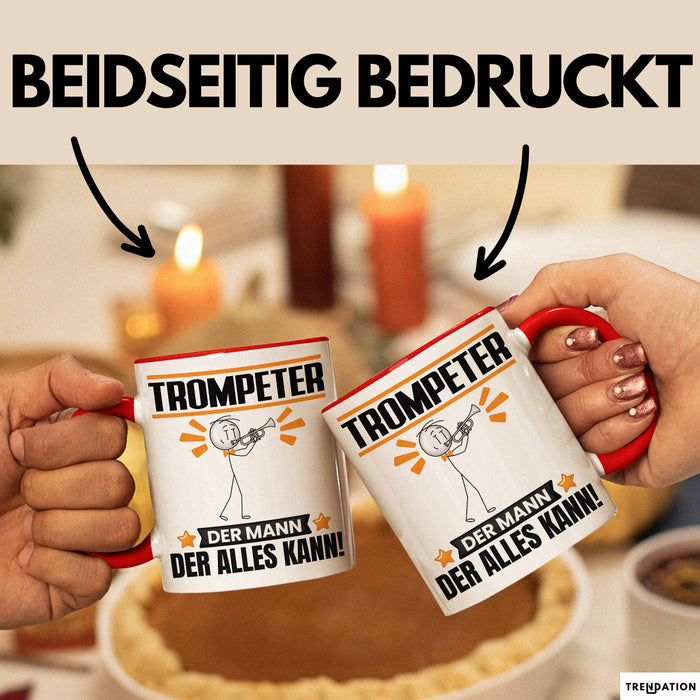 Trompeter Tasse Geschenk für Trompeter Der Mann Der Alles Kann Geschenkidee zum Geburtstag Rot Trendation