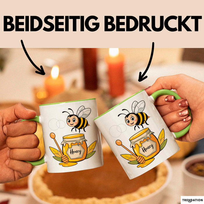 Bienenliebhaber Tasse Geschenkidee für Bestäuber Fan Grün Trendation