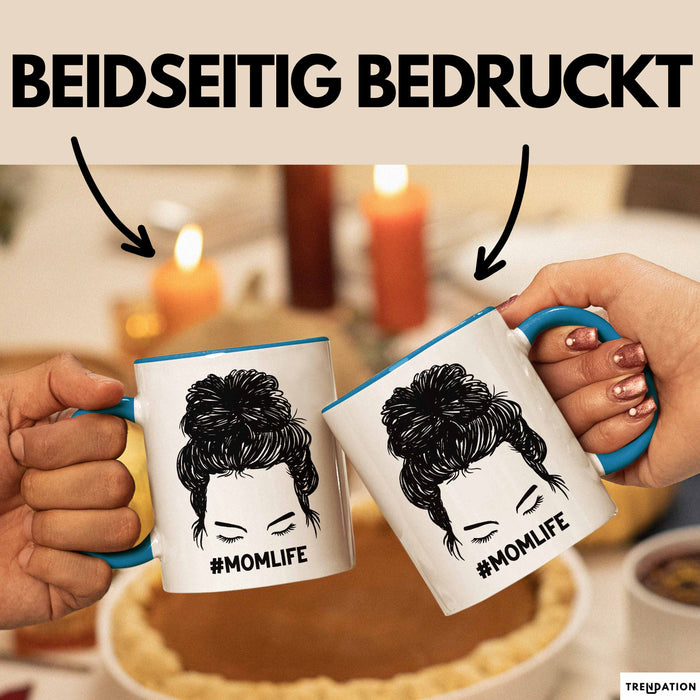 Mutter Tasse Geschenk Stress #Momlife Geschenkidee für beste Mama Muttertag Idee Mom Geschenk von Tochter an Mutter Blau Trendation