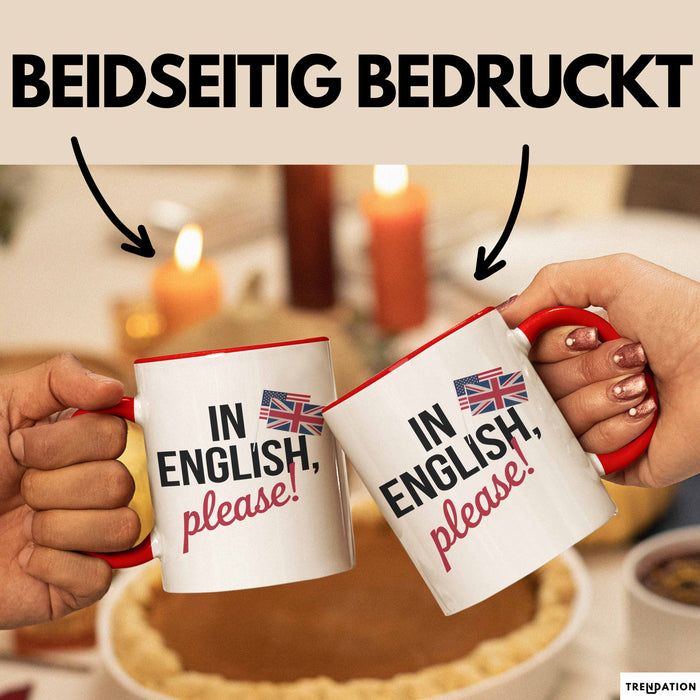 Englischlehrer Tasse Geschenk Auf Englisch Bitte Geschenk Rot Trendation