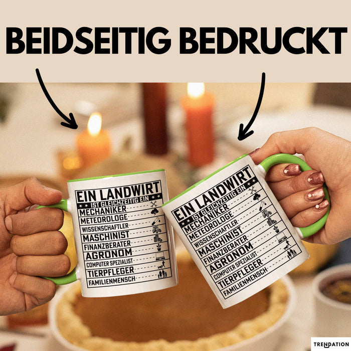 Landwirt Geschenk Tasse Lustiger Spruch Geschenkidee Ein Landwirt Ist Gleichzeitig Ein Grün Trendation