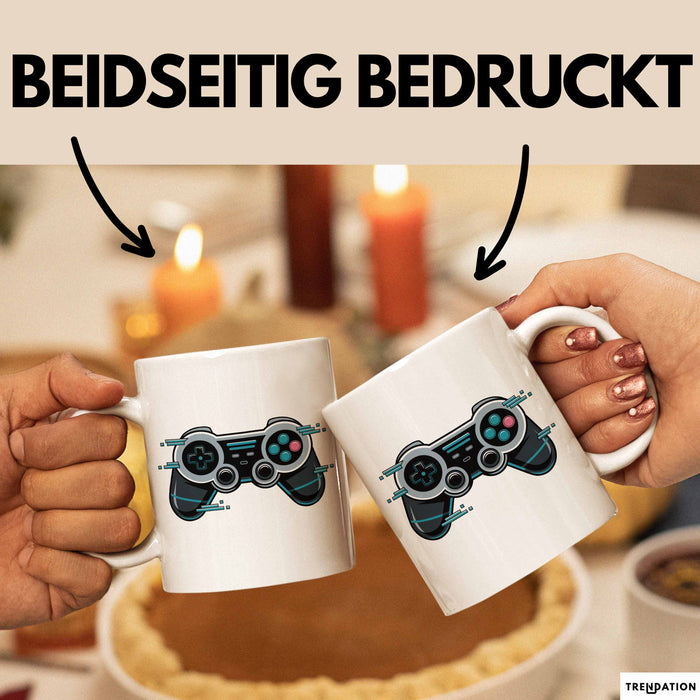 Gamer Tasse Geschenkidee für Videospiel Enthusiasten Weiß Trendation