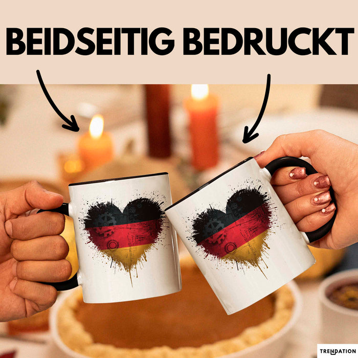 Deutschland Deutschlandflagge Herz Tasse Geschenk Lustige Geschenkidee Spruch Trendation