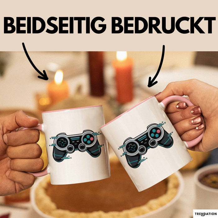 Gamer Tasse Geschenkidee für Videospiel Enthusiasten Rosa Trendation