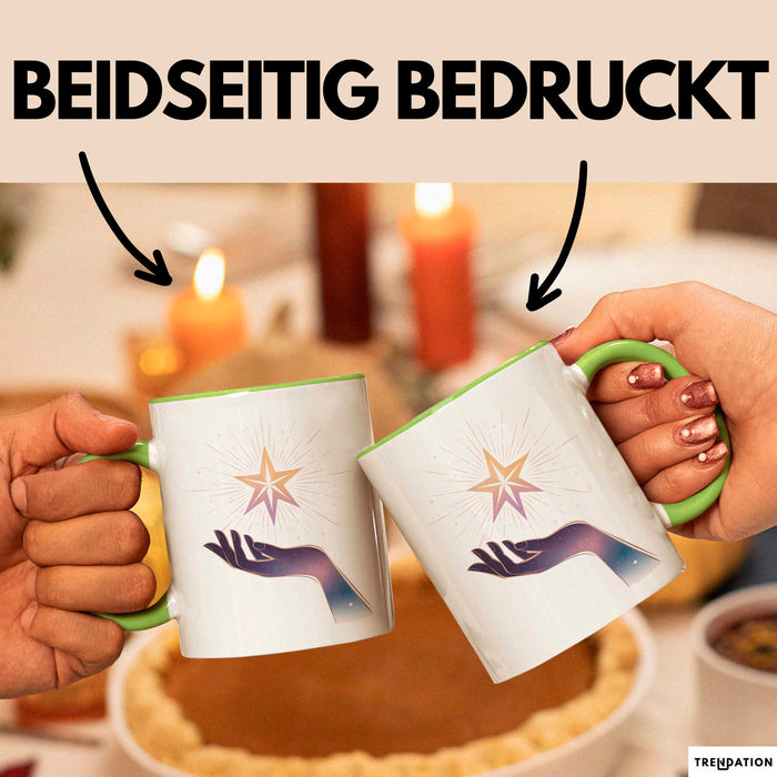 Manifestations Fan Tasse Geschenkidee für Traum Anzieher Grün Trendation