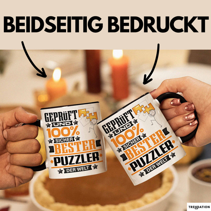 Puzzler Geschenk Lustiger Spruch für Puzzler Geschenkidee Bester Puzzler Der Welt Schwarz Trendation