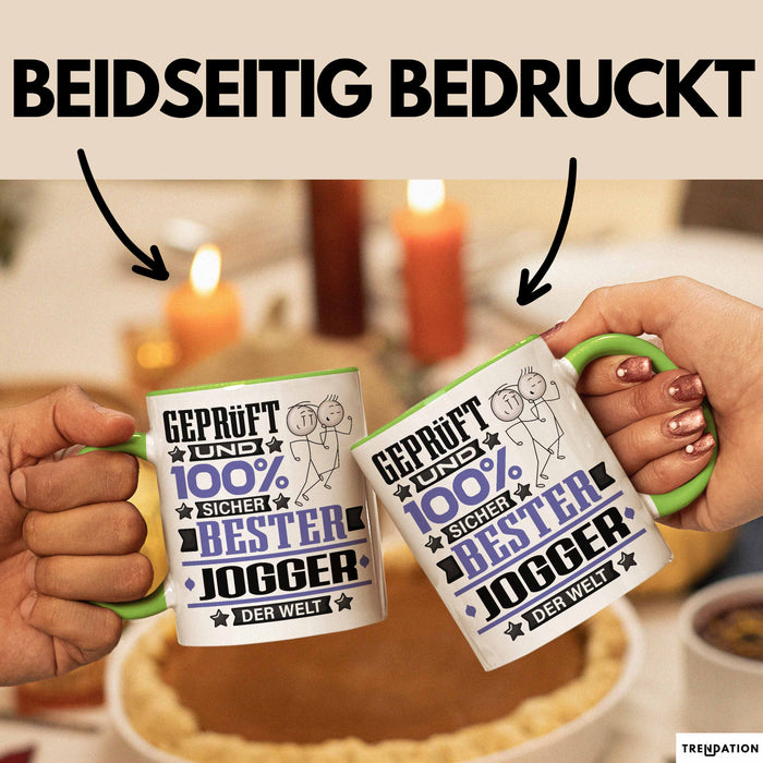 Jogger Geschenk Lustiger Spruch für Jogger Geschenkidee Bester Jogger Der Welt Grün Trendation