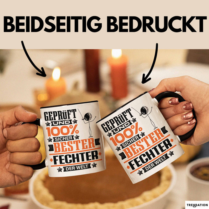 Fechter Geschenk Lustiger Spruch für Fechter Geschenkidee Bester Fechter Der Welt Schwarz Trendation