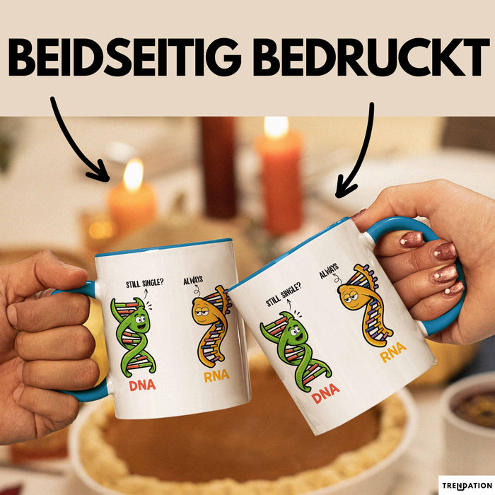 Naturwissenschaft Biologie Lehrer Biologe Tasse Geschenk Lustige Geschenkidee Spruch Immer Noch Single Blau Trendation