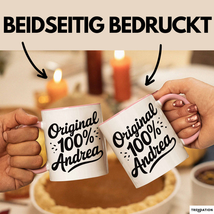Andrea Tasse Geschenk Original 100% Andrea Geschenkidee Geburtstag Rosa Trendation