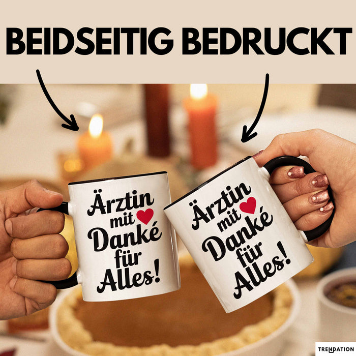 Arzt Tasse Geschenk Lustige Geschenkidee Spruch Ärztin Mit Danke Für Alles Trendation
