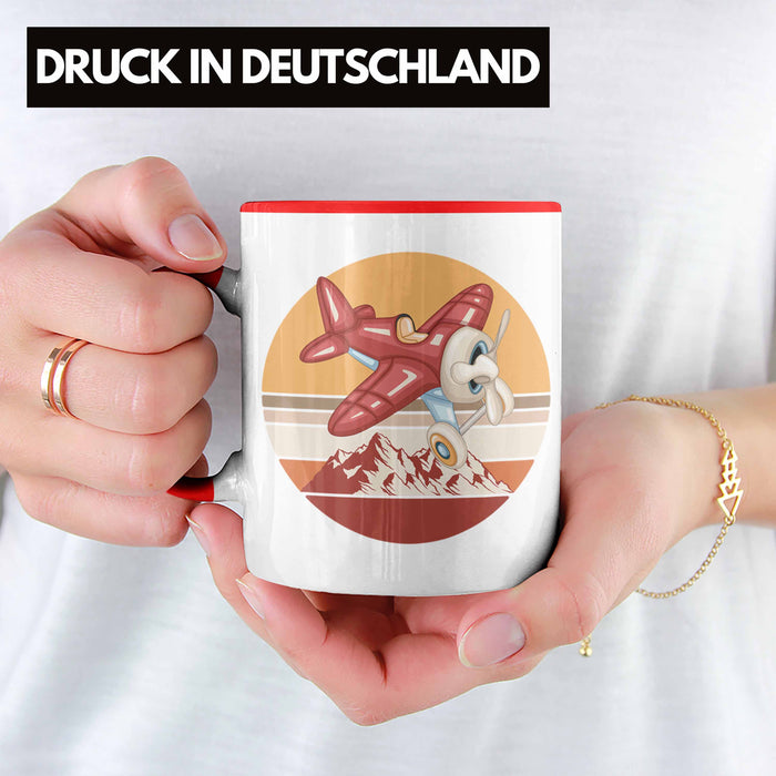 Segelflieger Tasse Geschenk Segelflieger Rot Trendation
