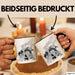 Wolf Tasse Geschenk Heulender Wolf Vögel Mond Silhouetten Geschenkidee Schwarz Trendation