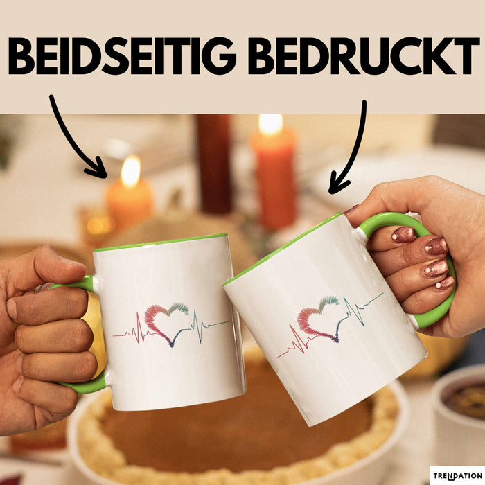 Sanitäter Tasse Geschenkidee für Ersthelfer Grün Trendation