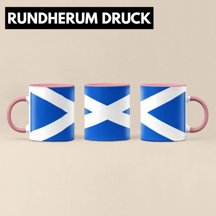 Schottland Flagge Tasse Geschenk Fußball-Fans Europa 3D Alloverprint Rosa Trendation
