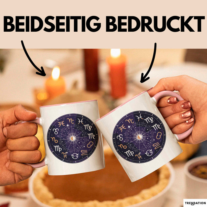 Astrologe Tasse Geschenkidee für Sternzeichen Fans Rosa Trendation