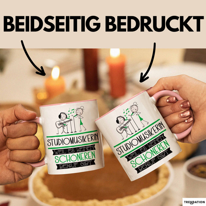 Studiomusikerin Weil Es Keinen Schöneren Beruf Gibt Tasse Geschenk für Eine Studiomusikerin Lustig Rosa Trendation