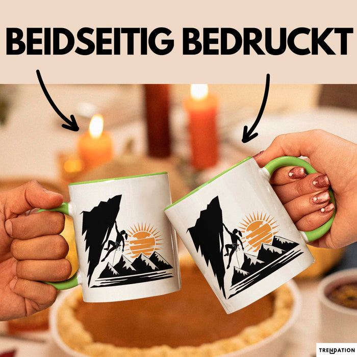 Kletterer Tasse Geschenkidee Abenteuersucher Lustiger Spruch Geschenkidee Lustig Grün Trendation