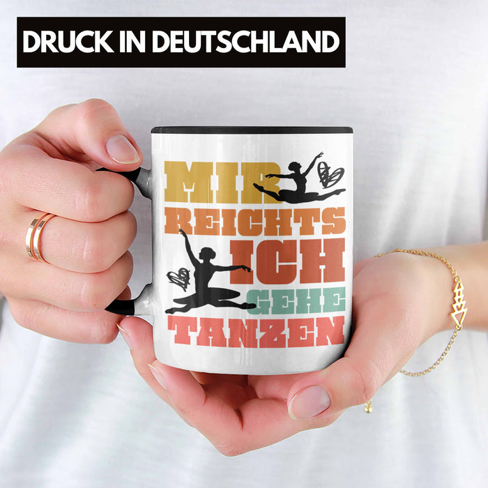 Trendation - Ballett Ballerina Tänzerin Tasse Mädchen Geschenk Frauen Tanzen Geschenkidee Kaffeetasse Schwarz Trendation