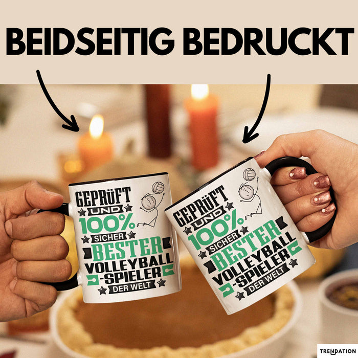 Volleyballspieler Geschenk Lustiger Spruch für Volleyballspieler Geschenkidee Bester Volleyballspieler Der Welt Schwarz Trendation
