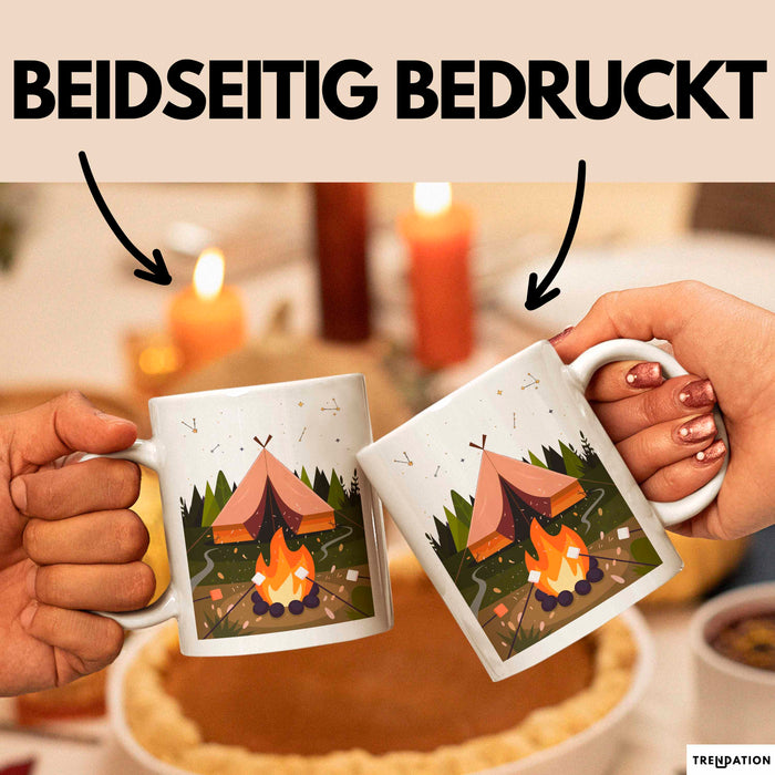 Camper Tasse Geschenk Lustige Geschenkidee Spruch Für Outdoor Abenteurer Weiß Trendation