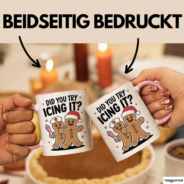 Sarkastische Weihnachtsfeier Tasse Geschenk Lustige Geschenkidee Spruch Hast Du Versucht Es Zu Kühlen Rosa Trendation