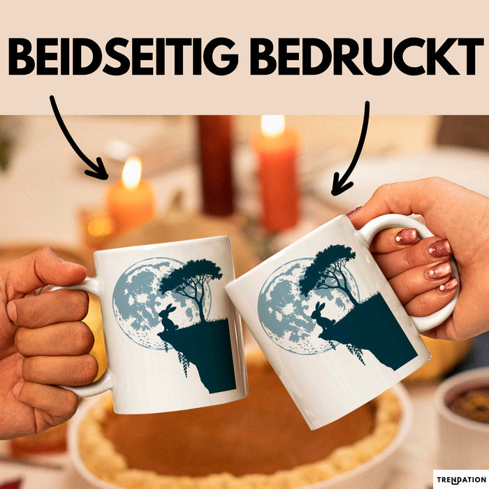 Kaninchen Hase Tierliebhaber Tasse Geschenk Lustige Geschenkidee Spruch Weiß Trendation